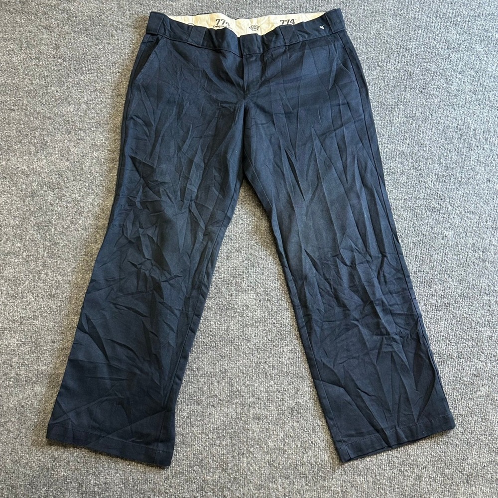 Dickies Work Pants Womens Size 10P Navy Blue 774 Original Fit Straight Leg Twill